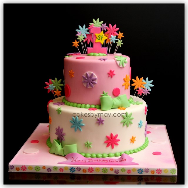 12 Girly First Birthday Cakes Photo 1st Birthday Cake Ideas For