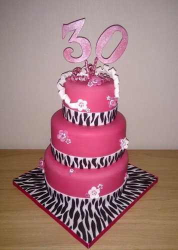 3 Tier 30th Birthday Cake 3 Tier 30th Birthday Cake