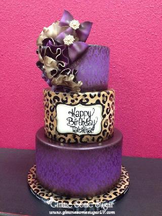 Animal Print Birthday Cake Animal Print Birthday Cake