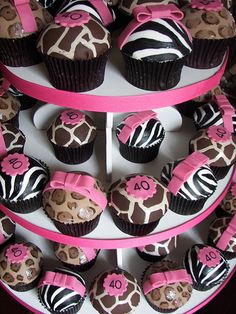 Animal Print Party Cupcakes Animal Print Party Cupcakes