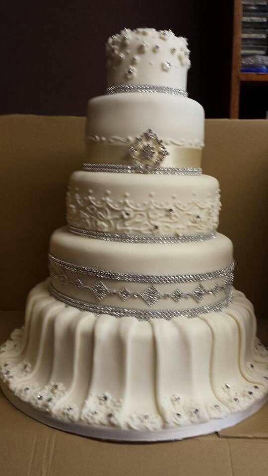 Bling Wedding Cake with Rhinestones