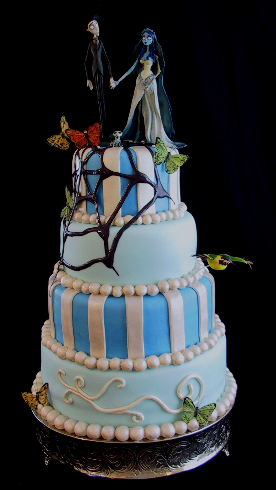Halloween Corpse Bride Wedding Cake