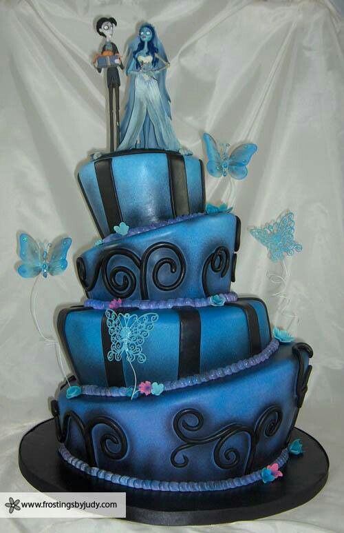 Halloween Corpse Bride Wedding Cake