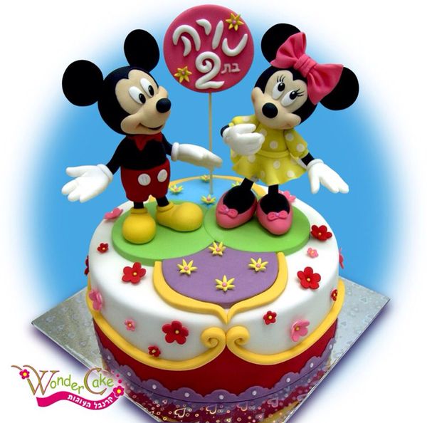 6 Mickey Mouse And Minnie Mouse Birthday Cakes Photo Minnie Mouse