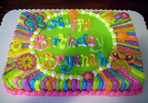 Neon Birthday Cake Neon Birthday Cake