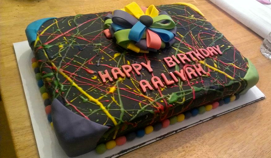Neon Glow in the Dark Cake Neon Glow in the Dark Cake