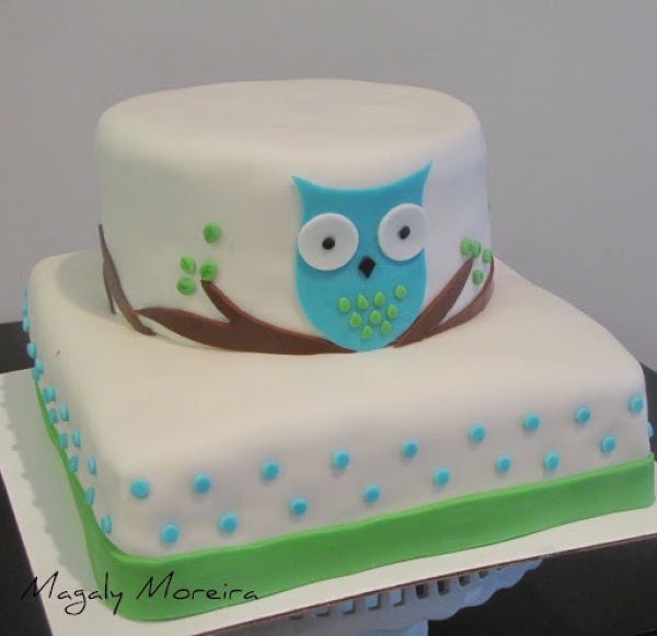 Owl Baby Shower Cake Owl Baby Shower Cake