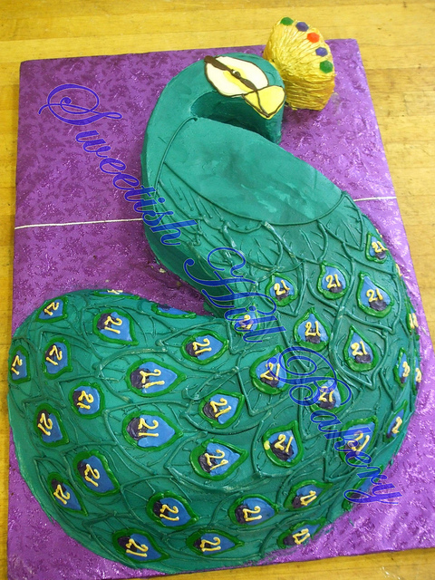 Peacock Birthday Cake Peacock Birthday Cake