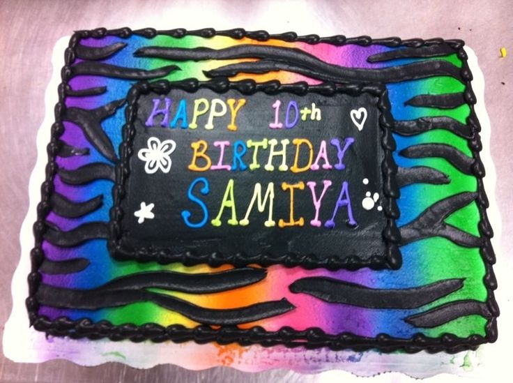Pink and Black Birthday Sheet Cakes Pink and Black Birthday Sheet Cakes