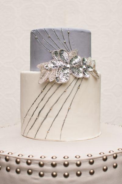 Silver Glitter Wedding Cake Silver Glitter Wedding Cake
