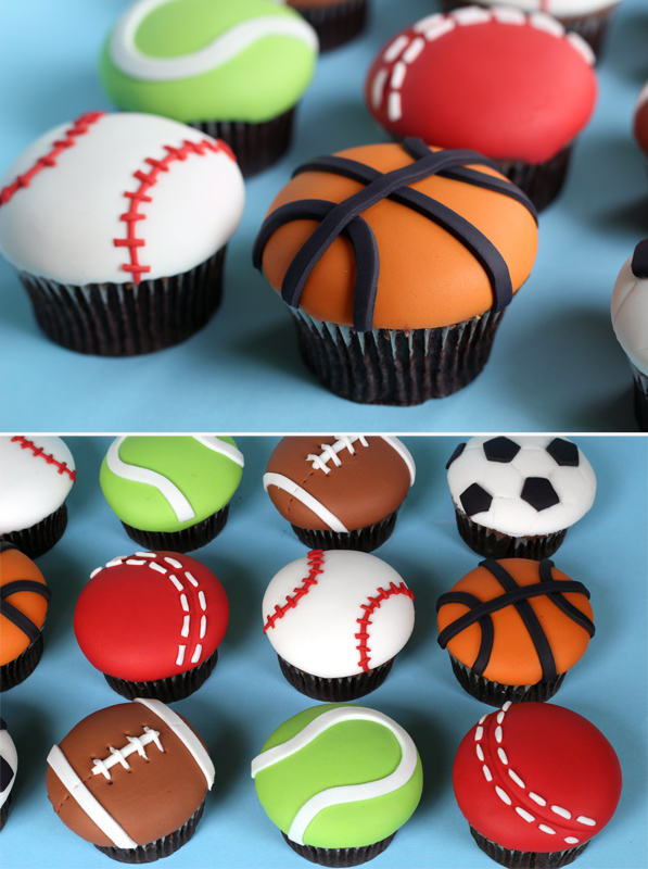 Sports Ball Cupcakes Sports Ball Cupcakes