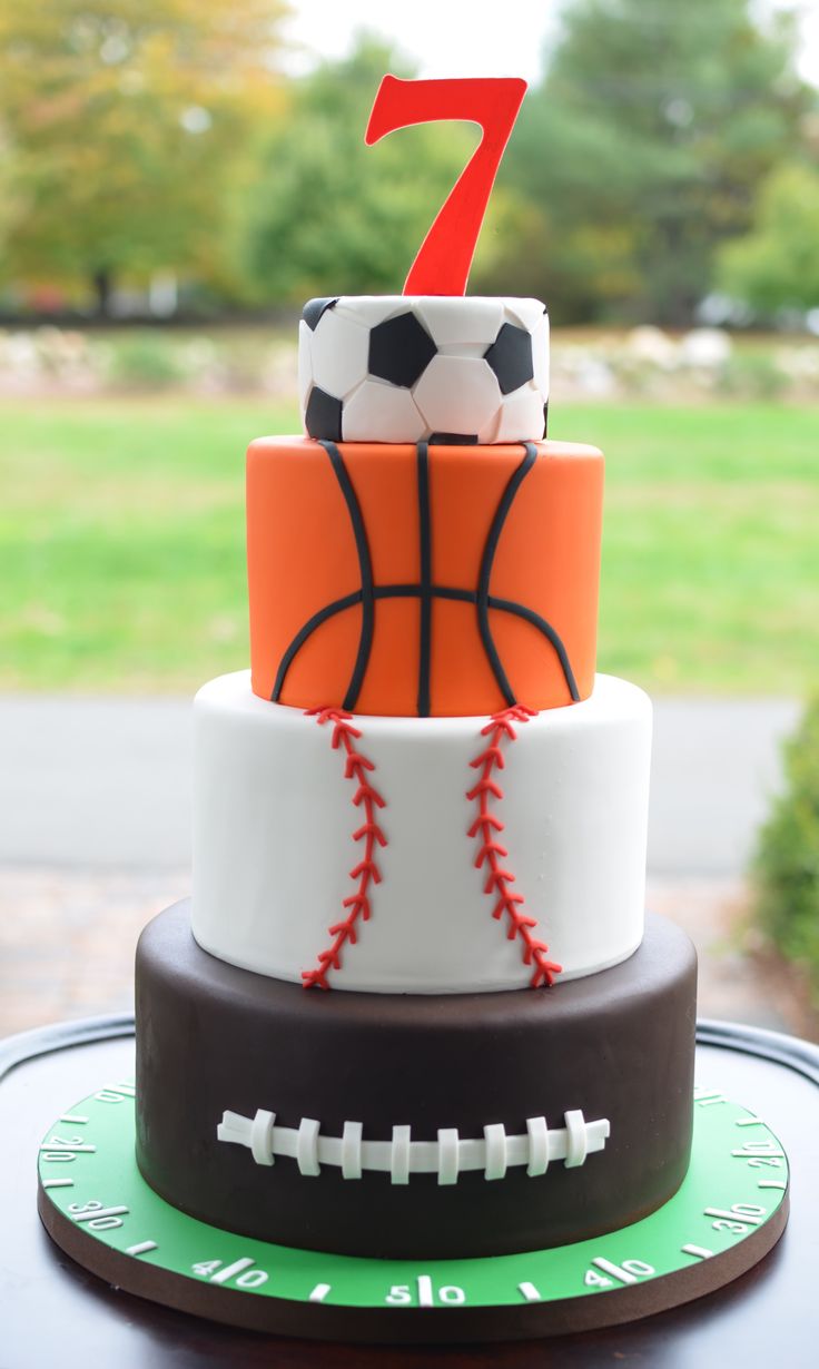 Sports-Themed Birthday Cake Sports-Themed Birthday Cake