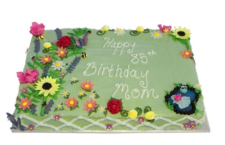 Spring Flowers Sheet Cake Spring Flowers Sheet Cake