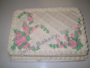 Elegant Sheet Cakes with Flowers Elegant Sheet Cakes with Flowers
