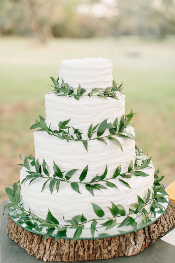 11 Nature Wedding Cakes Photo Simple Wedding Cake With Greenery
