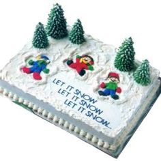 Winter Wonderland Sheet Cake Winter Wonderland Sheet Cake