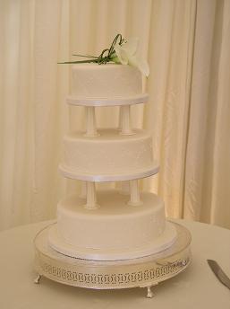 11 Garden Wedding Cakes With Pillars Photo Plastic 3 Tier Wedding Cakes With Pillars