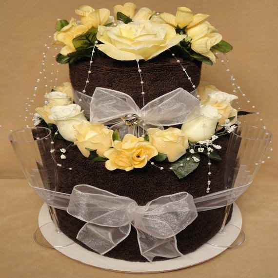 Bridal Shower Towel Cake Centerpiece Bridal Shower Towel Cake Centerpiece