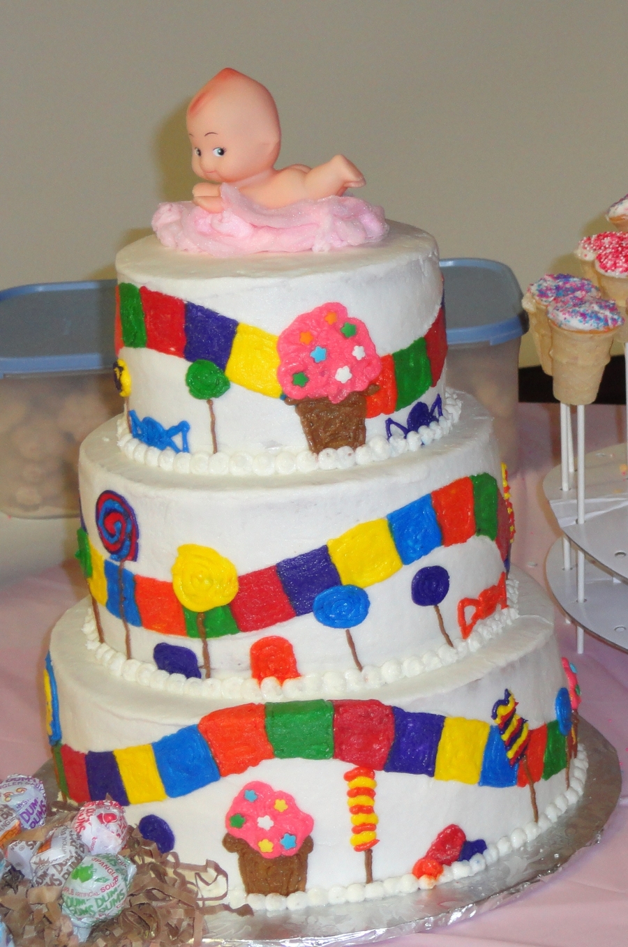 Candyland Themed Baby Shower Cake Candyland Themed Baby Shower Cake