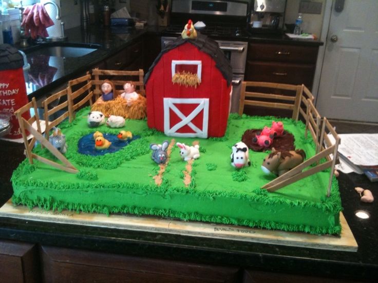 Farm Birthday Sheet Cake Farm Birthday Sheet Cake
