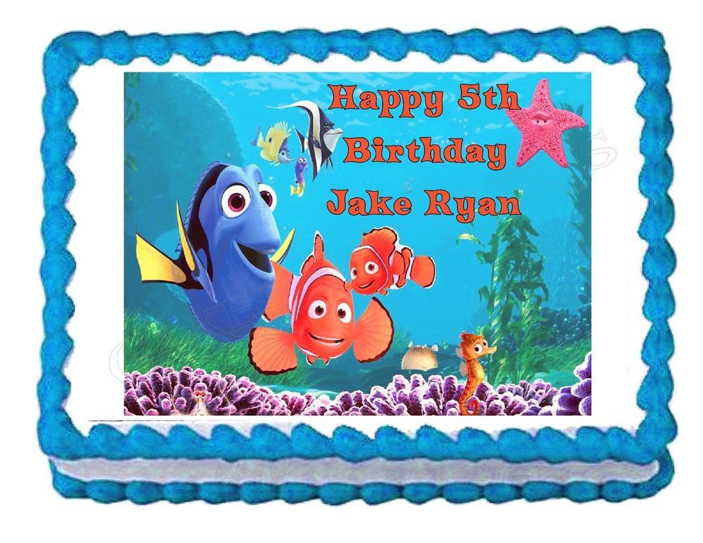 Finding Nemo Edible Cake Topper Finding Nemo Edible Cake Topper
