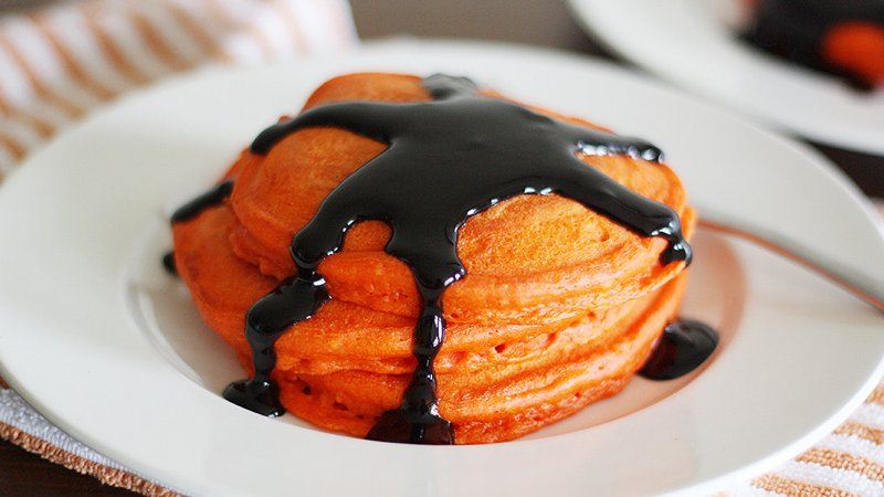 Halloween Pumpkin Pancakes Breakfast Halloween Pumpkin Pancakes Breakfast
