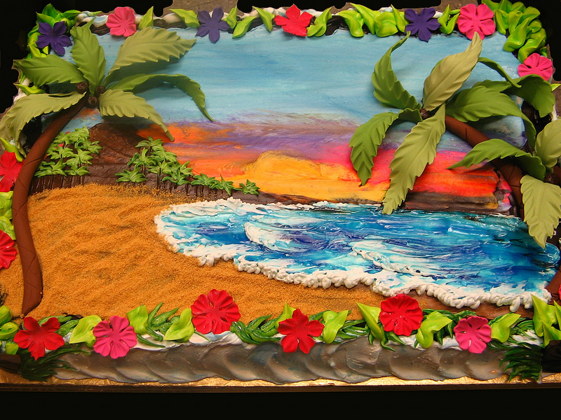 Happy Birthday Beach Cake Happy Birthday Beach Cake