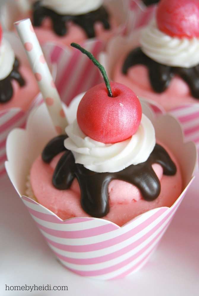 Ice Cream Birthday Party Cupcakes