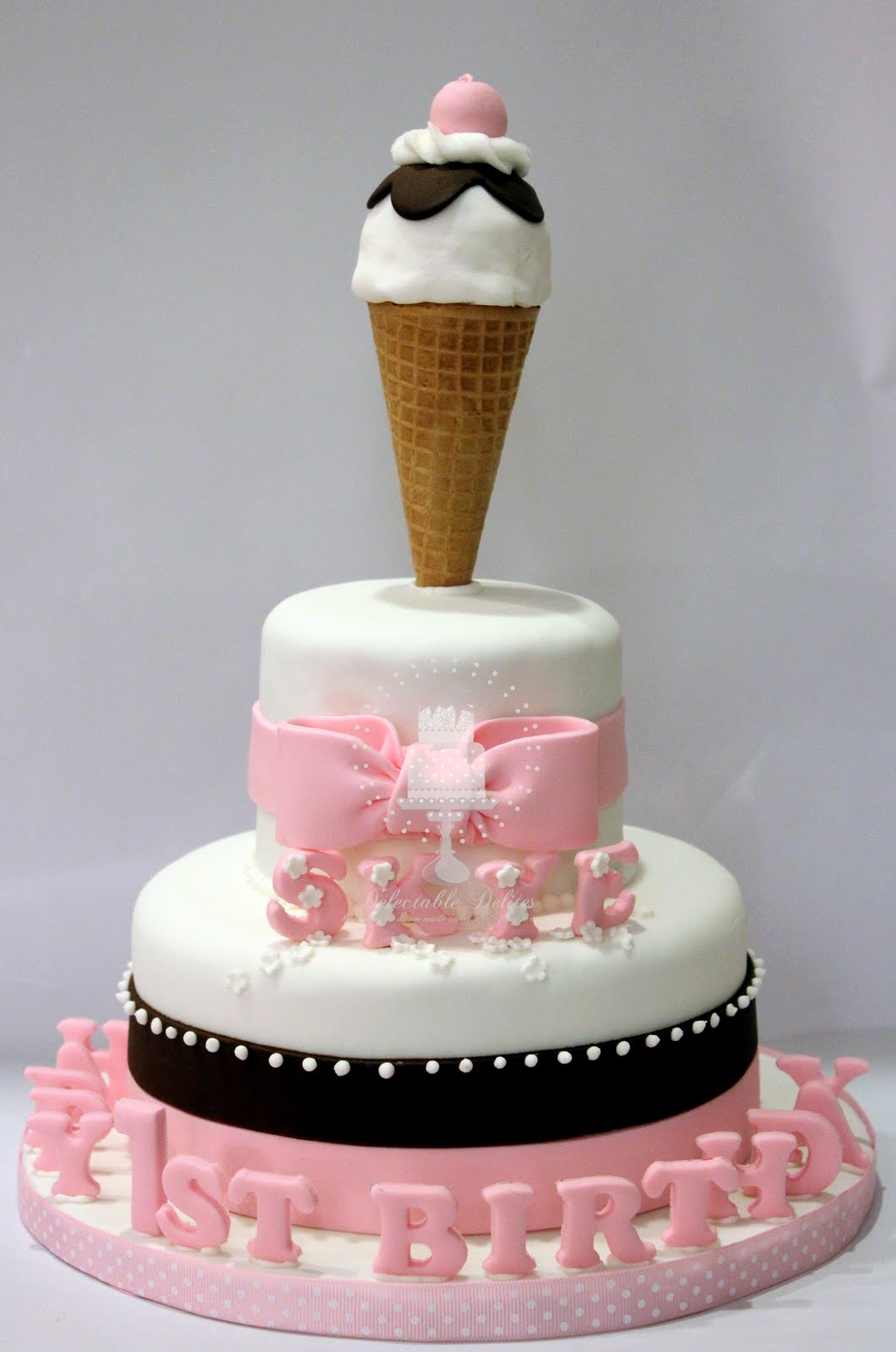 Ice Cream Theme Birthday Cake