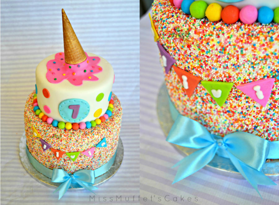 Ice Cream Themed Cake Ice Cream Themed Cake
