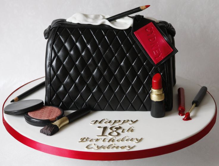 8 Cosmetic Bag Cakes Photo Cake Tutorial Mac Makeup Make Up Bag Birthday Cake