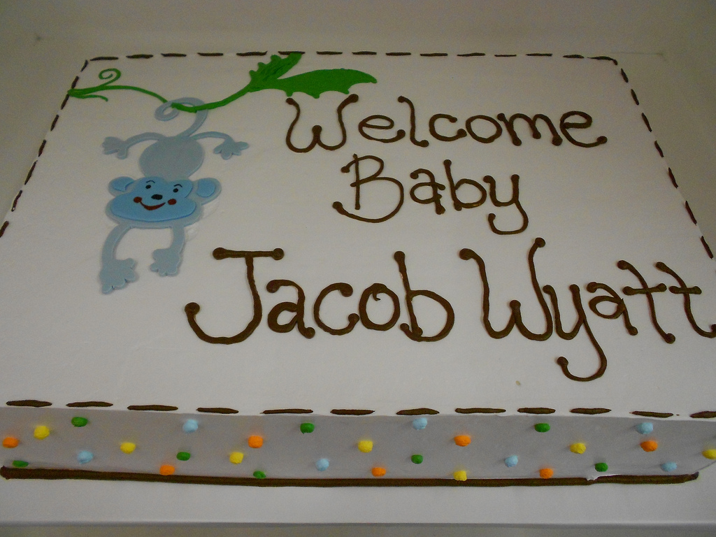 Monkey Baby Shower Sheet Cake Monkey Baby Shower Sheet Cake