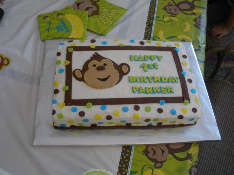 Monkey Sheet Cake Monkey Sheet Cake