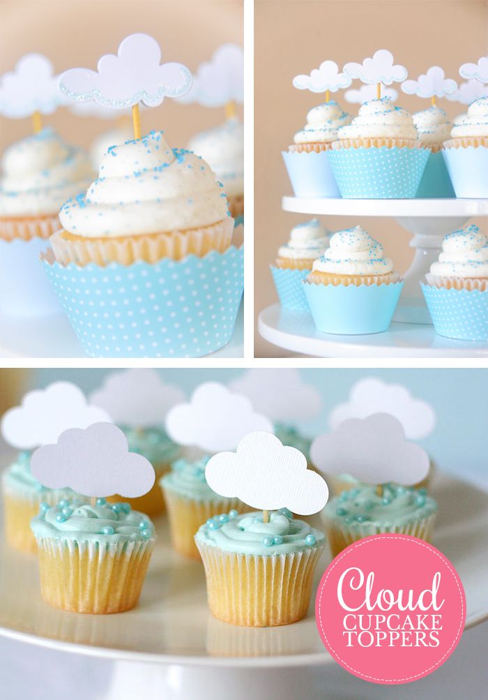 11 Baby Shower Cloud Cupcakes Photo Rain Theme Rain Cloud Baby Shower Theme