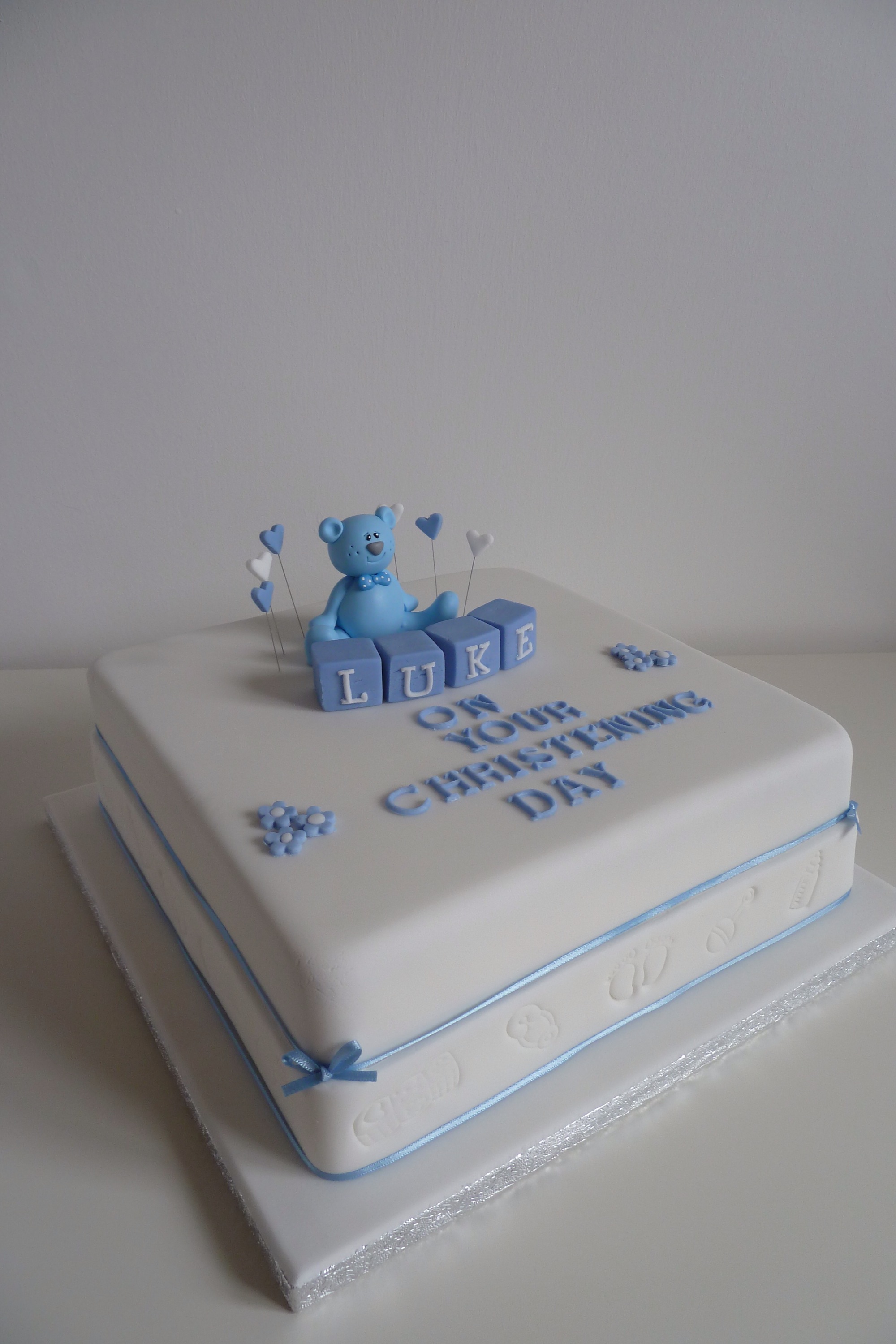 9 Simple Christening Cakes Photo Simple Baptism Cake Boy Simple