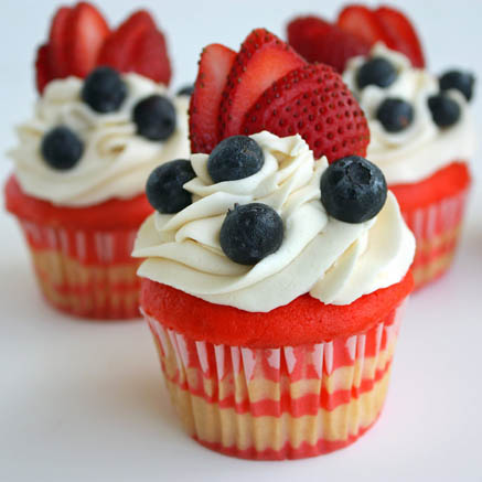 4th July Cupcakes Strawberry