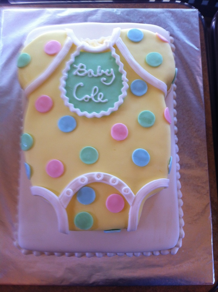 Baby Shower Cake Shaped Like Onesie Baby Shower Cake Shaped Like Onesie