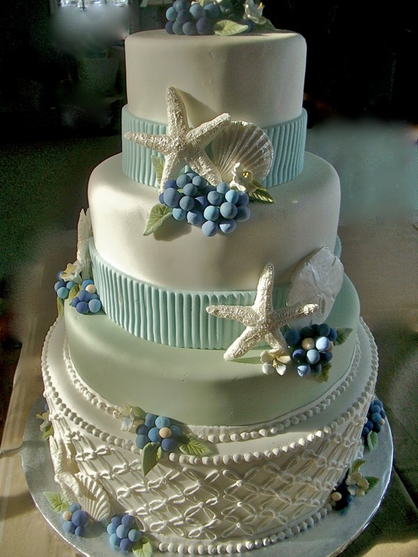 Beach Themed Wedding Cake Beach Themed Wedding Cake