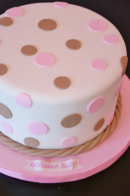 Brown and Pink Birthday Cake Brown and Pink Birthday Cake