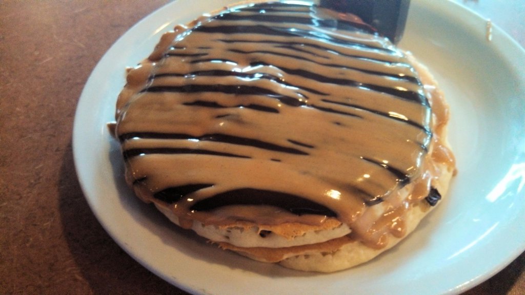 Denny's Chocolate Peanut Butter Pancakes Denny's Chocolate Peanut Butter Pancakes