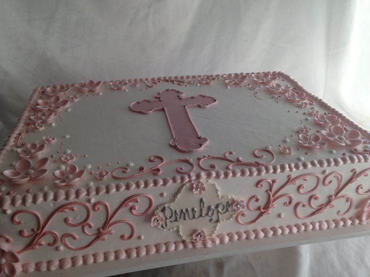 Girl Baptism Sheet Cake Ideas Girl Baptism Sheet Cake Ideas