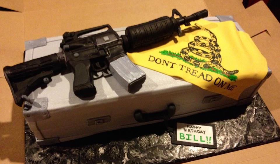 Gun Birthday Cake