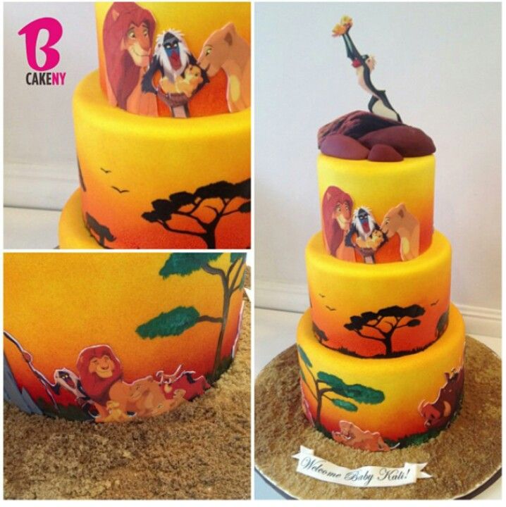 12 Lion King Wedding Cakes Designs Photo Cake Lion King Cake