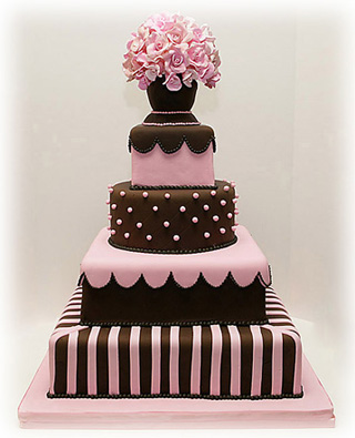 Pink and Brown Cake Pink and Brown Cake