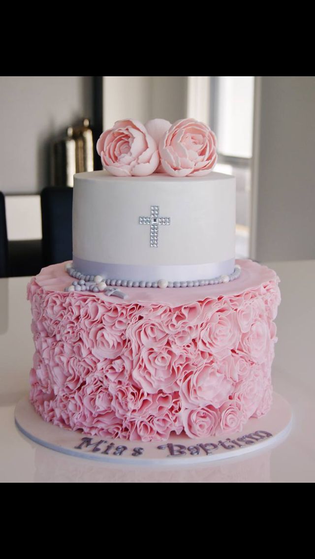 Pink Communion Cake Pink Communion Cake