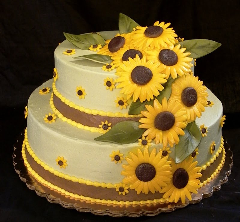 Sunflower Wedding Cake Sunflower Wedding Cake