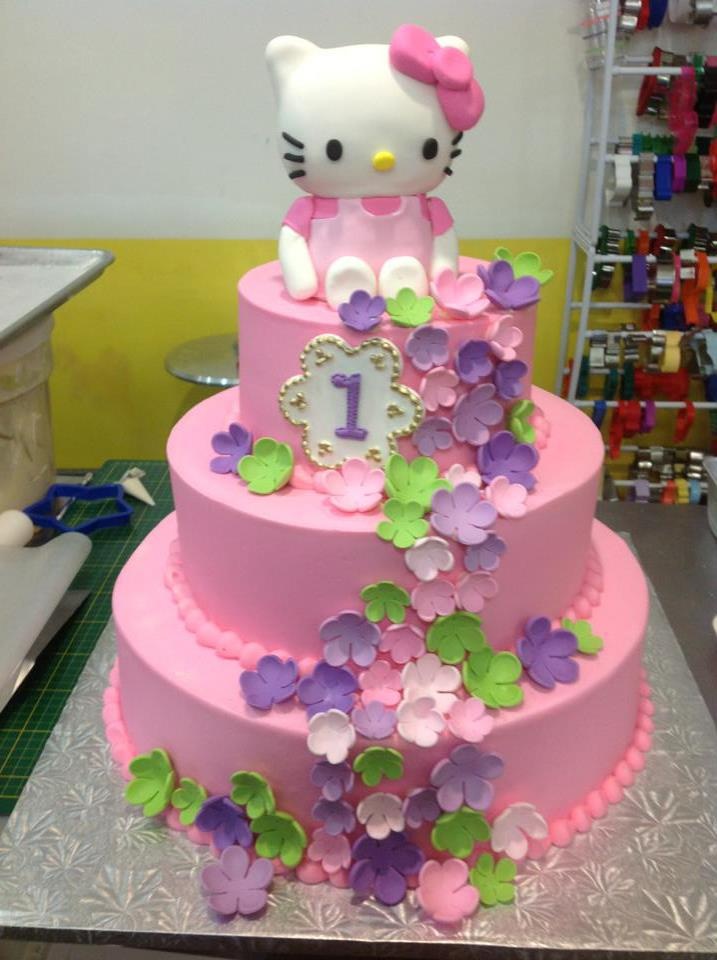 8 Small Hello Kitty Birthday Cakes For 1 Year Photo Small Hello