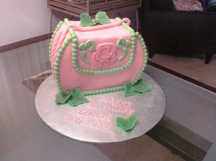 Aka Pink and Green Birthday Cake