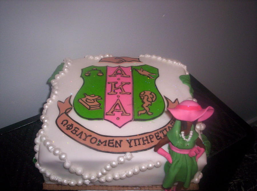 Aka Pink and Green Birthday Cake