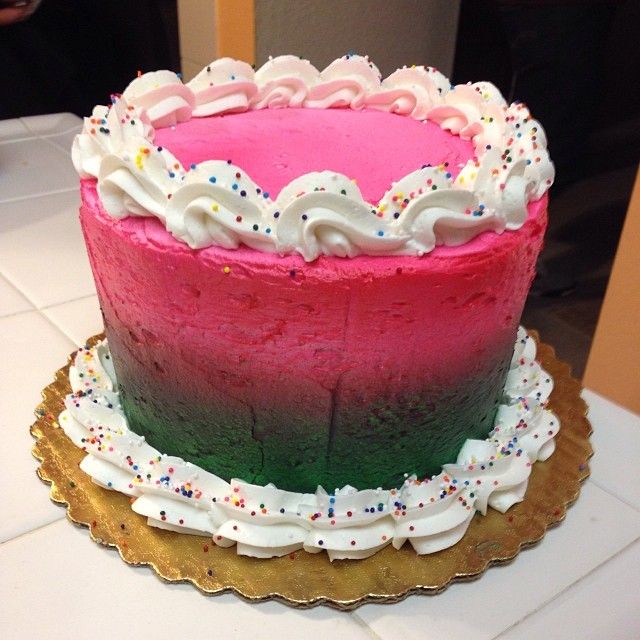 Aka Pink and Green Birthday Cake Aka Pink and Green Birthday Cake